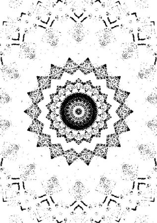 Ilustración de Patrón blanco y negro sin costuras con formas geométricas abstractas - Imagen libre de derechos