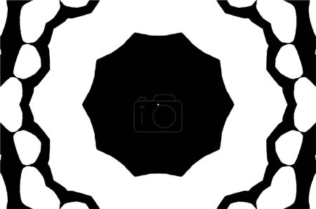 Illustration for Decorative black and white background. Mandala pattern. - Royalty Free Image