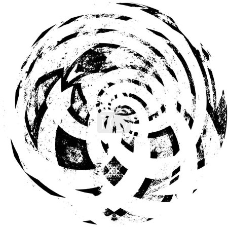 Ilustración de Textura grunge en blanco y negro. Mancha abstracta aislada - Imagen libre de derechos