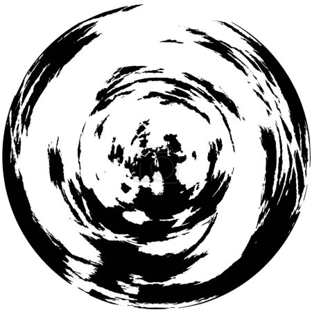 Schwarz-weißes Grunge Round Pattern 