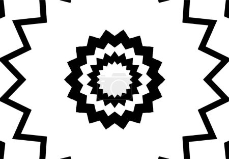 Téléchargez les illustrations : Motif noir et blanc sans couture avec des formes géométriques abstraites - en licence libre de droit
