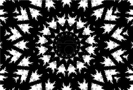 Téléchargez les illustrations : Motif noir et blanc sans couture avec des formes géométriques abstraites - en licence libre de droit