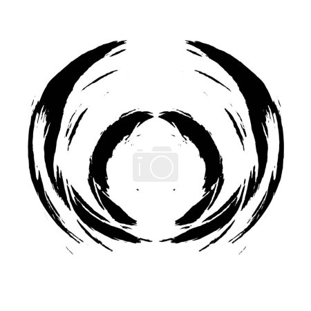 Illustration for Black and white round background - Royalty Free Image
