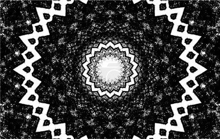 Foto de Patrón blanco y negro sin costuras con formas geométricas abstractas - Imagen libre de derechos