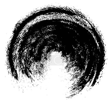 Téléchargez les illustrations : Chaotique noir et blanc motifs monochromes et ombres abstraites dans la sphère - en licence libre de droit