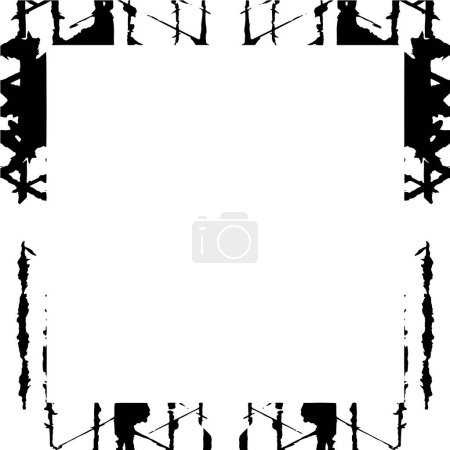Photo for Square grunge frame on white background, vector illustration. - Royalty Free Image