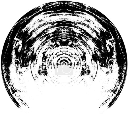 Ilustración de Sombras del Vacío, Esferético Caótico Patrón de Textura Monocromática - Imagen libre de derechos
