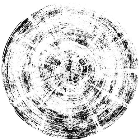 Ilustración de Patrón redondo Grunge negro aislado sobre fondo blanco. Diseño de salpicaduras de tinta - Imagen libre de derechos