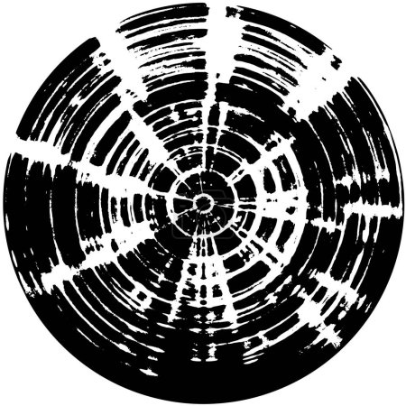 Ilustración de Esféricas sombreadas con textura abstracta monocromática en blanco y negro - Imagen libre de derechos