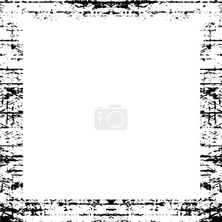Ilustración de Fondo blanco y negro con marco grunge. - Imagen libre de derechos