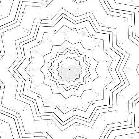 Ilustración de Patrón de mosaico sin costura ornamental en blanco y negro - Imagen libre de derechos