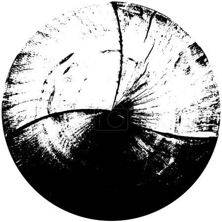 Illustration for Shadowed Spherics with Black and White Monochrome Abstract Texture - Royalty Free Image