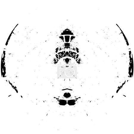 Ilustración de Espejo monocromo: patrones caóticos en una esfera de sombras - Imagen libre de derechos