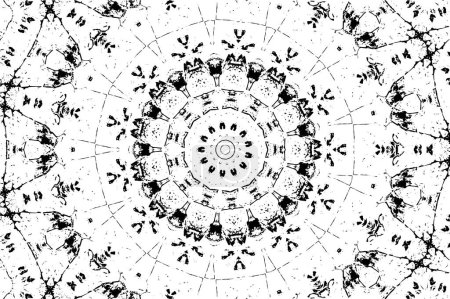 Illustration for Ornamental black and white seamless mosaic pattern - Royalty Free Image