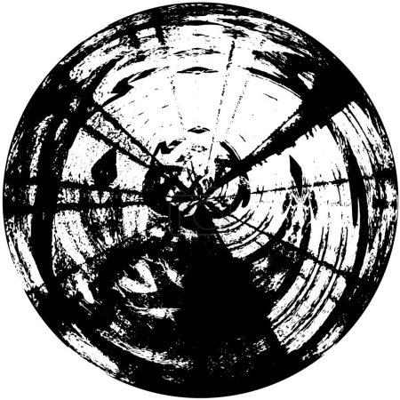 Téléchargez les illustrations : Forme de cercle d'encre abstraite noire sur fond blanc. illustration vectorielle - en licence libre de droit