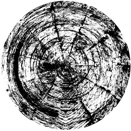 Ilustración de Negro forma de círculo de tinta abstracta sobre fondo blanco. ilustración vectorial - Imagen libre de derechos