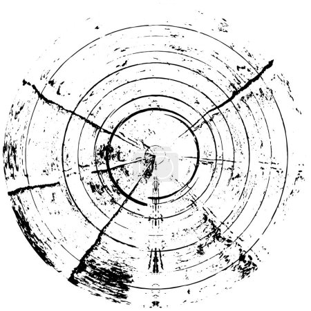 Ilustración de Negro forma de círculo de tinta abstracta sobre fondo blanco. ilustración vectorial - Imagen libre de derechos
