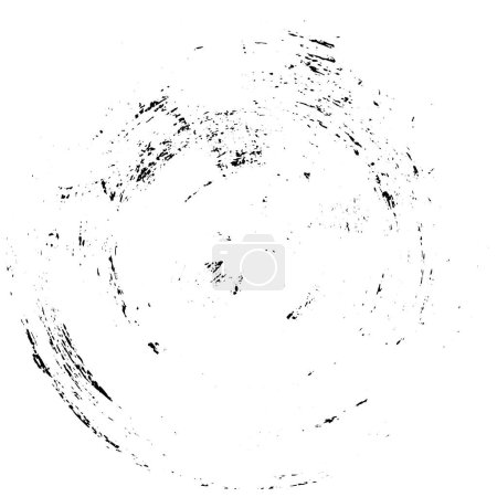 Téléchargez les illustrations : Forme de cercle d'encre abstraite noire sur fond blanc. illustration vectorielle - en licence libre de droit