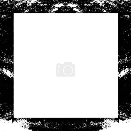 Ilustración de Fondo blanco y negro con marco grunge. - Imagen libre de derechos