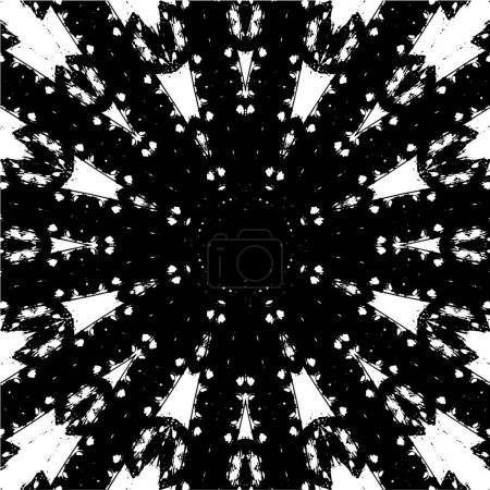 Illustration for Black and white seamless mosaic pattern - Royalty Free Image