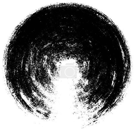 Ilustración de Forma abstracta círculo de tinta negra sobre fondo blanco. ilustración vectorial - Imagen libre de derechos