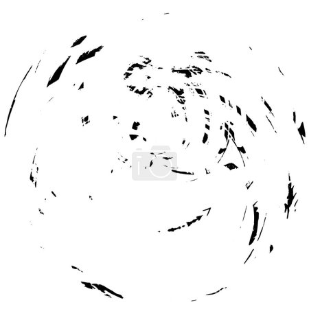 Téléchargez les illustrations : Forme abstraite de cercle d'encre noire sur fond blanc. illustration vectorielle - en licence libre de droit