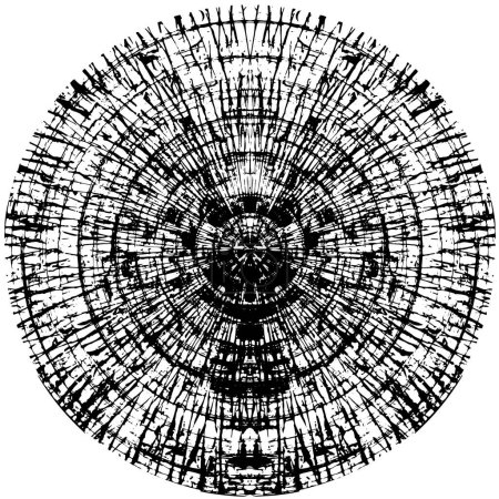 Ilustración de Forma abstracta círculo negro sobre fondo blanco. ilustración vectorial - Imagen libre de derechos