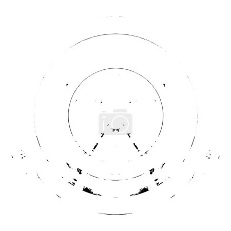 Ilustración de Ilustración vectorial de forma abstracta círculo negro sobre fondo blanco. - Imagen libre de derechos