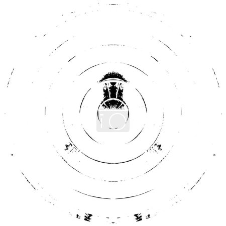 Ilustración de Círculo de tinta abstracta sobre fondo blanco, ilustración vectorial, sello grunge redondo - Imagen libre de derechos