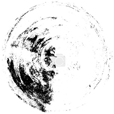 Ilustración de Círculo de tinta abstracta sobre fondo blanco, ilustración vectorial, sello grunge redondo - Imagen libre de derechos