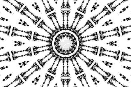 Ilustración de Patrón de mosaico inconsútil blanco y negro - Imagen libre de derechos
