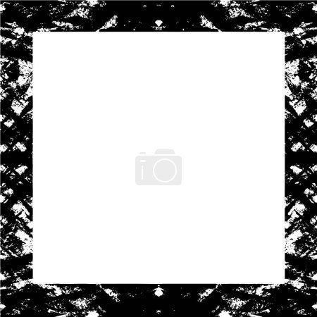 Illustration for Black abstract frame on white background. Monochrome background - Royalty Free Image