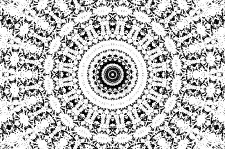 Foto de Fondo ornamental blanco y negro. Patrón de mandala. - Imagen libre de derechos