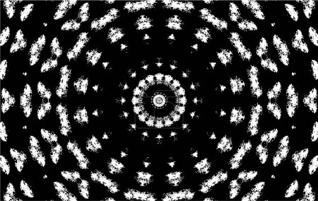 Ilustración de Blanco y negro monocromo viejo grunge vintage envejecido fondo abstracto textura antigua con patrón retro. - Imagen libre de derechos