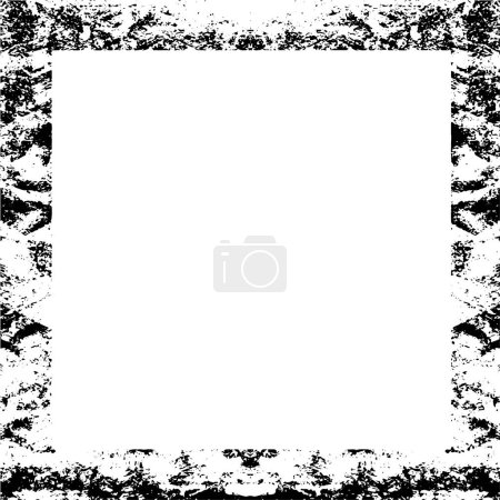Ilustración de Grunge marco cuadrado sobre fondo blanco - Imagen libre de derechos