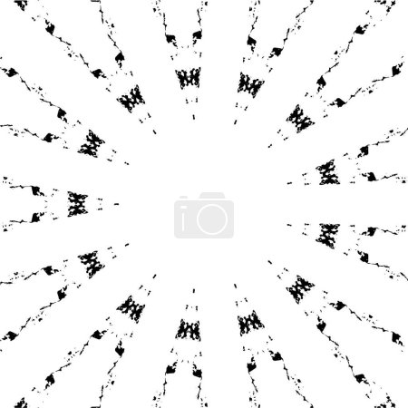 Ilustración de Primer plano detallado mosaico en blanco y negro - Imagen libre de derechos