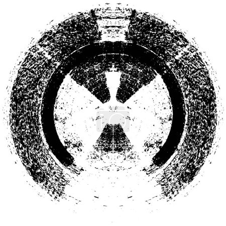 Ilustración de Forma de círculo negro sobre fondo blanco. ilustración vectorial - Imagen libre de derechos