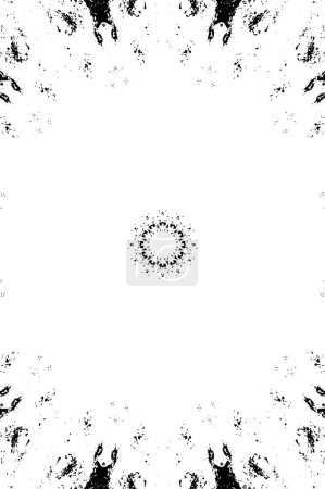 Téléchargez les illustrations : Kaléidoscopique ornemental fond noir et blanc - en licence libre de droit