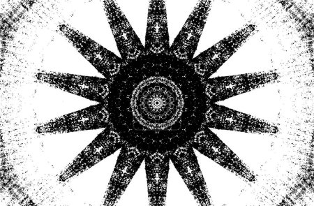 Illustration for Ornamental black and white background. Mandala pattern. - Royalty Free Image