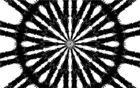 Illustration for Ornamental black and white background. Mandala pattern. - Royalty Free Image