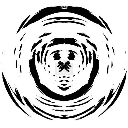 Ilustración de Sombras psicodélicas: Esfera caótica de monocromo Resumen - Imagen libre de derechos
