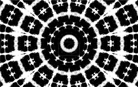 Illustration for Ornamental monochrome background with kaleidoscopic pattern - Royalty Free Image