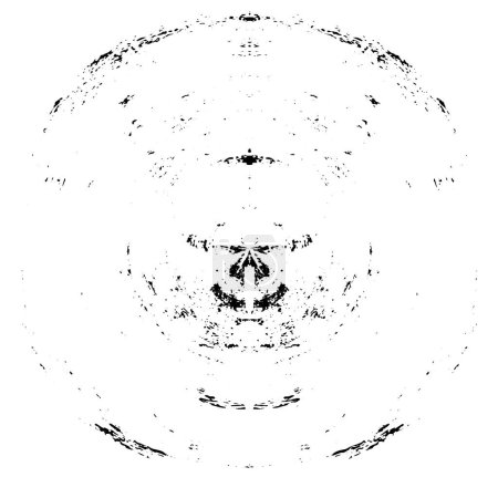 Ilustración de Abstracto negro forma redonda, fondo grunge, ilustración vectorial - Imagen libre de derechos