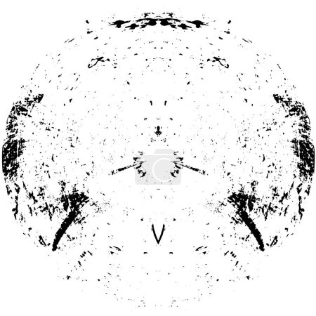 Ilustración de Abstracto negro forma redonda, fondo grunge, ilustración vectorial - Imagen libre de derechos