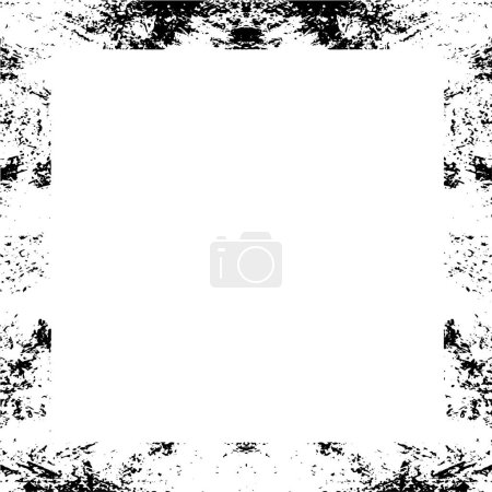 Illustration for Grunge square frame on white background - Royalty Free Image