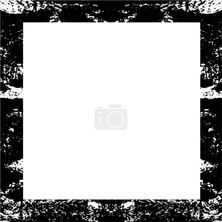 Ilustración de Borde cuadrado negro sobre fondo blanco. - Imagen libre de derechos
