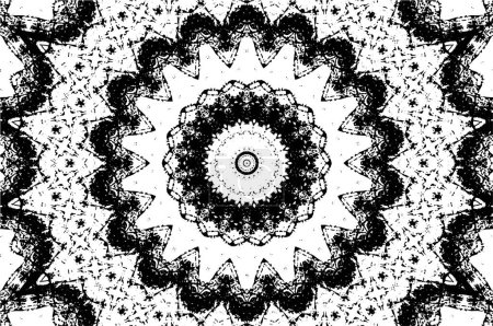Ilustración de Fondo ornamental blanco y negro. Patrón de mandala. - Imagen libre de derechos
