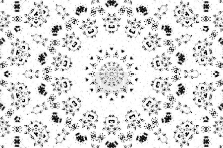 Ilustración de Mosaico geométrico blanco y negro sin costuras - Imagen libre de derechos