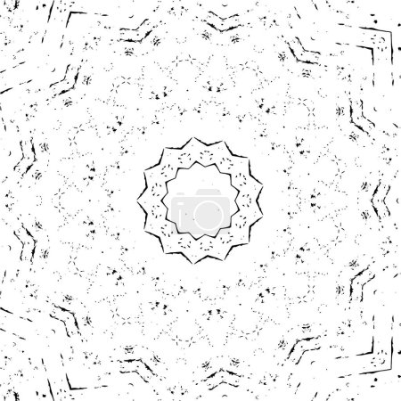 Ilustración de Mosaico geométrico blanco y negro sin costuras - Imagen libre de derechos
