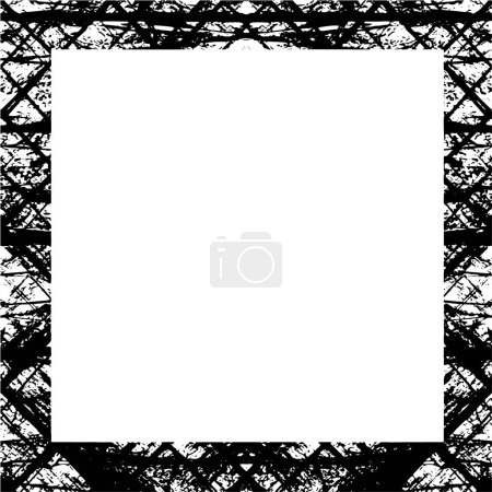 Ilustración de Marco grunge abstracto sobre fondo blanco. plantilla de diseño vectorial. - Imagen libre de derechos